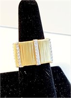 Fashion Estate Ring Gold Wire Band