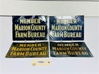 (4) Marion County Farm Bureau Member Signs