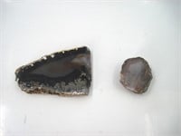 Lot of 2 Polished Agate Stones