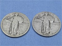 Two Standing Liberty Quarters 90% Silver