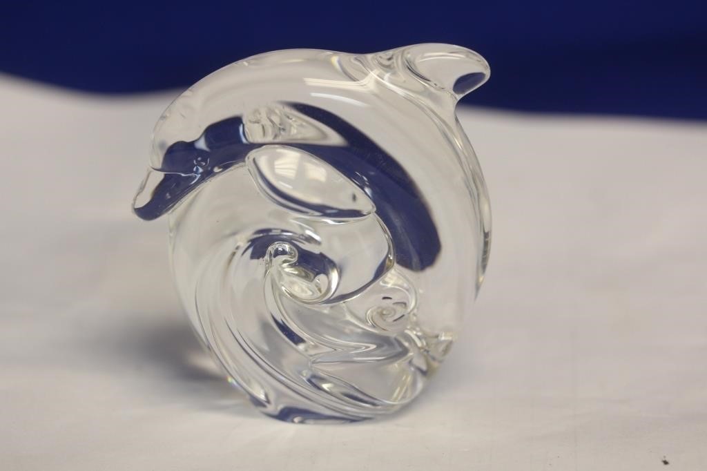 Signed Dresden Crystal Dolphin