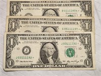 USA $1STAR X3DIFFERENT CITIES including1111.R3