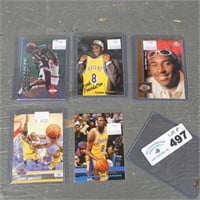 (5) Kobe Bryant Rookie Basketball Cards & Other