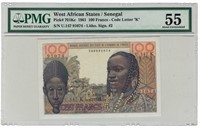 West African States-Senegal 100 Francs PMG55.S1A