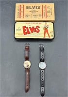 2 ELVIS PRESLEY WATCHES- 1 IS FOSSIL LIMIT. EDIT.