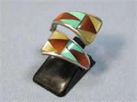 S.S. Tested N/A Style Multi Color Inlay Ring