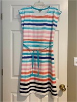 Talbots Stripe Summer Tshirt Dress - Small