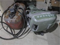 Johnson 10HP motor and fuel tank