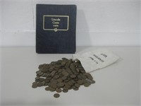 Assorted Dates Lincoln Wheat Cents & Album