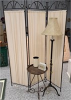 Room Divider, Table, Lamp