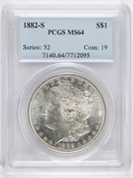 1882-S US MORGAN SILVER $1 DOLLAR COIN