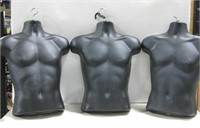 Three Plastic Hanging Mannequins