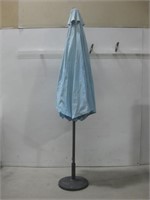 105" Lite Blue Patio Umbrella W/Base