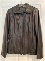 Jones NY Black Leather Women's Jacket M