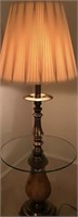 VINTAGE FLOOR LAMP GLASS TABLE