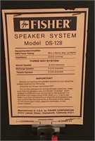 2 FISHER DS128 SPEAKERS