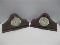 Two Quartz Mantle Clocks See Info