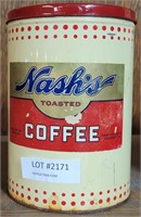 NASH'S TOASTED COFFEE TIN CAN
