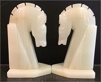 SOAPSTONE HORSE BOOKENDS