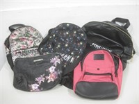 Five Steve Madden Backpacks/ Bags Largest 12"x 11"