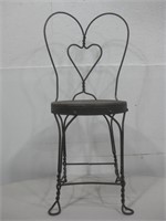 Antique 28"x 10.5"x 10." Metal Yard Art Chair