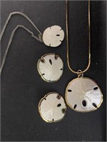 SAND DOLLAR NECKLACES EARRINGS