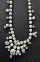 VINTAGE SMALL WHITE PAINTED NECKLACE