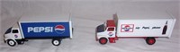 Vintage Pepsi Cola die cast delivery trucks.