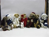 Seven Boyds Bears & Friends Dolls Tallest 15"