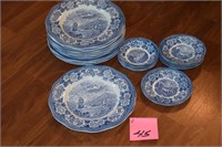 Blue and white dishes