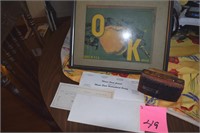 OK Loomis stamp, letter, rcpt, picture