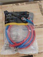 6ft Rubber Hot Cold Washer Hoses