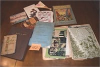 Antique and vintage fans, books, postcards, etc
