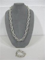 Chain Necklace & Bracelet Costume Jewelry