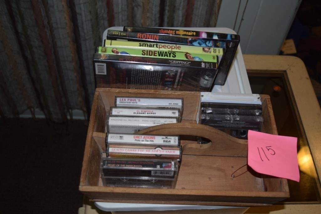 DVD;s, Cassettes, caddy