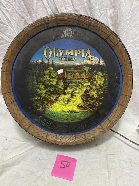 "OLYMPIA BEER " LIGHT UP