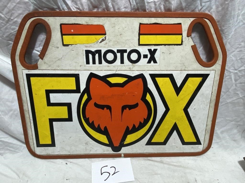 VINTAGE MOTOCROSS FOX-MOTO-X RACE SIGN