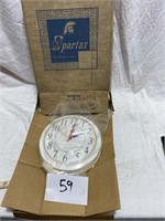 NEW / OLD STOCK SPARTUS CLOCK-ELECTRIC W/BOX