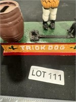 TRICK DOG BANK, CAST-IRON