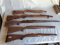 5 Wooden Gun Stocks