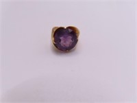 14kt Gold sz5.5 Ring w/ Purple multicut Stone 7g