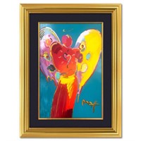 Peter Max, "Red Angel with Heart" Framed One-of-a-