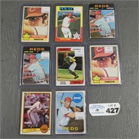 (8) Early Pete Rose Baseball Cards