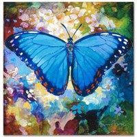 Blue Morpho Limited Edition Giclee on Canvas by Si