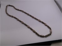 vtg Pawn Type Beaded Sterling 24" Jointed Necklace