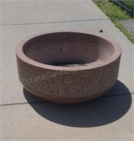 Large cement planter. 17×42. Heavy. Buyer must