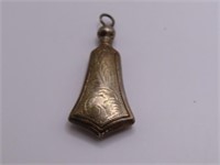 Sterling 2" Perfume Apothecary Pendant engraved 8g