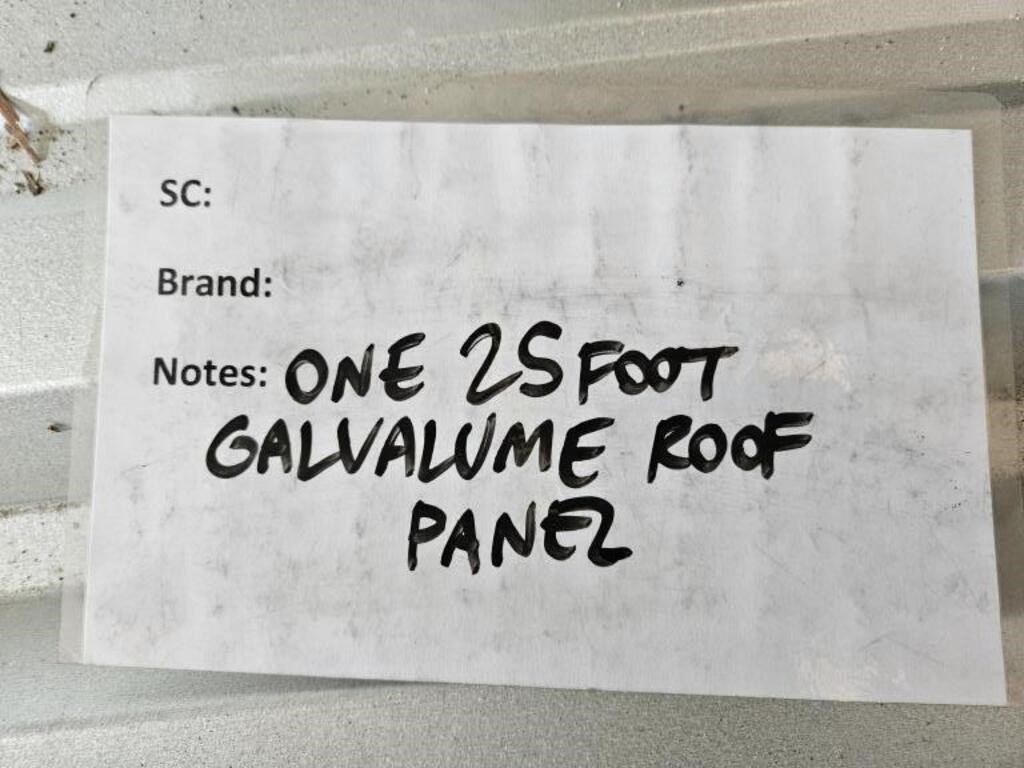 One Pc 25 Foot Galvalume Metal Roof Panel