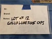 Lot Of 12 Pc Galvalume Roof Caps