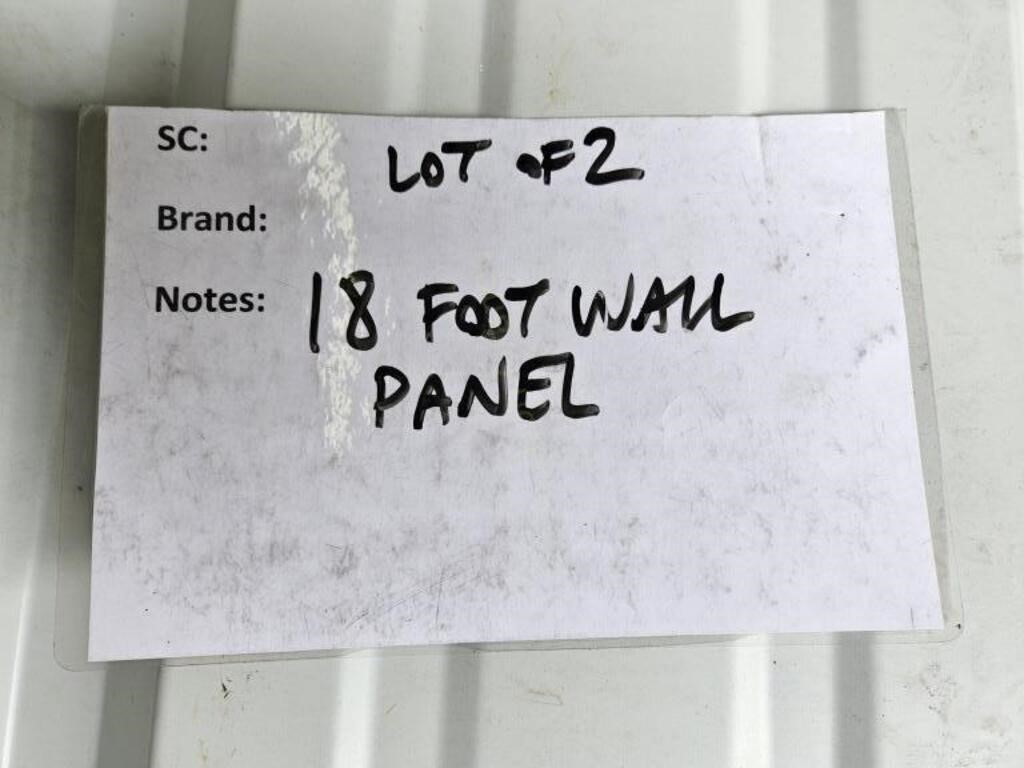 2 Pc 18 Foot Metal Wall Panel